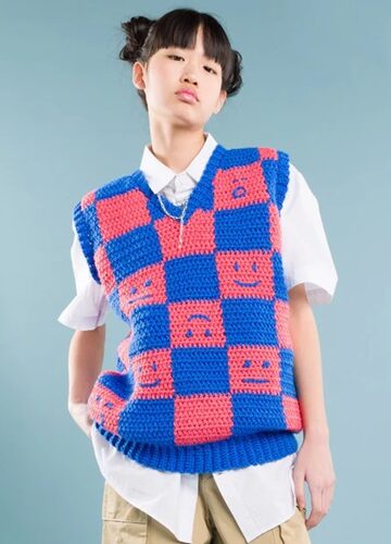 9 Checkered Vest Free Crochet Patterns For Women - Crocht