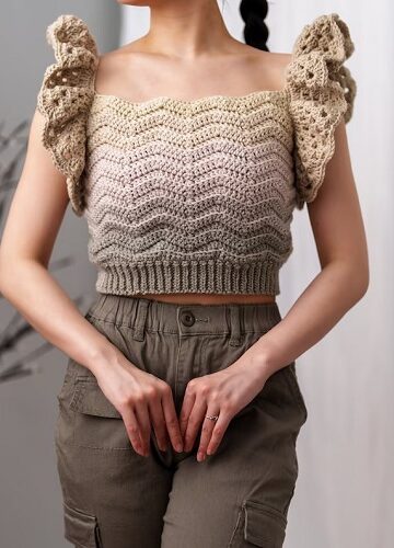 12 Ruffle Top Free Crochet Patterns - Crocht