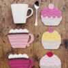 14 Coffee Mug Coasters Free Crochet Patterns - Crocht