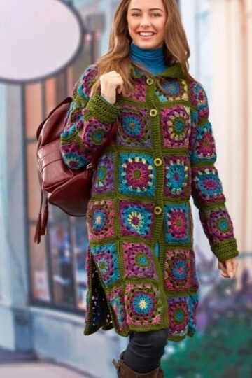 13 Crochet Coat Free Patterns - Crocht