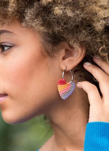 10 Crochet Hoop Earrings Free Patterns - Crocht
