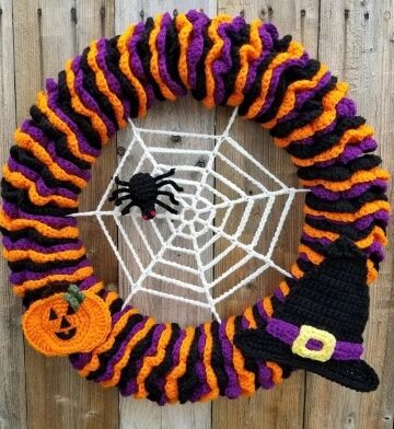 11 Halloween Wreath Free Crochet Patterns - Crocht