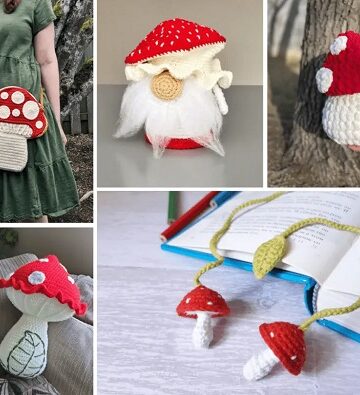 21 Adorable Crochet Mushroom Hat and Cap Patterns