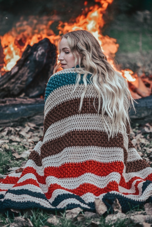 Handcrafted Bonfire Blanket Scarf
