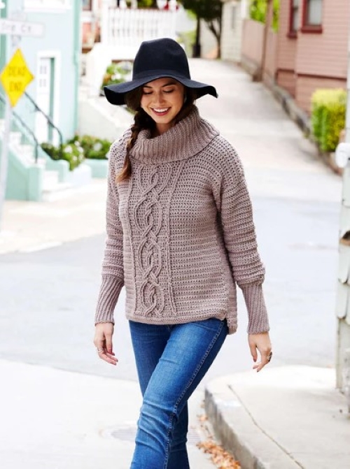 Crochet Chic Cable Sweater