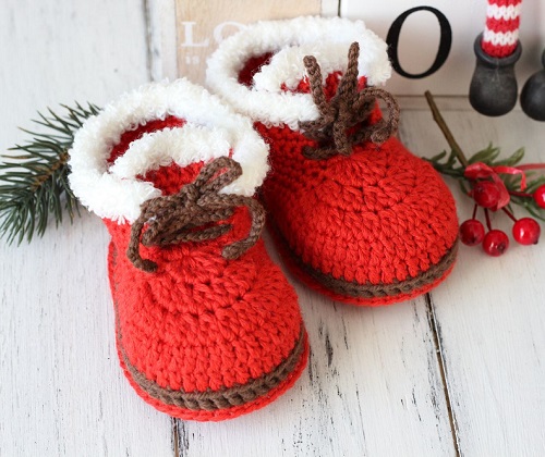 Crochet Christmas Booties