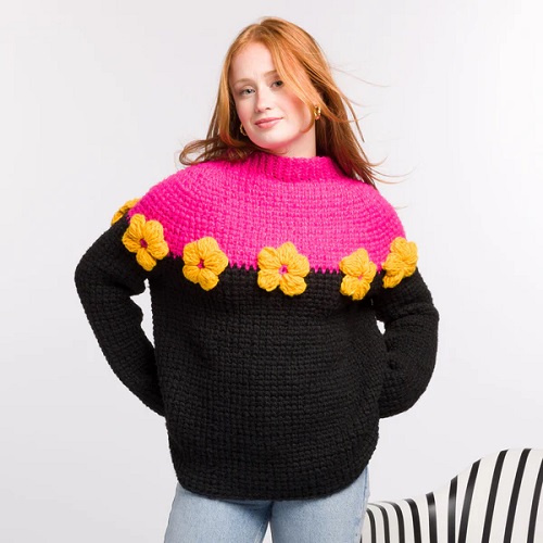 Crochet Long Sleeve Sweater Patterns 2