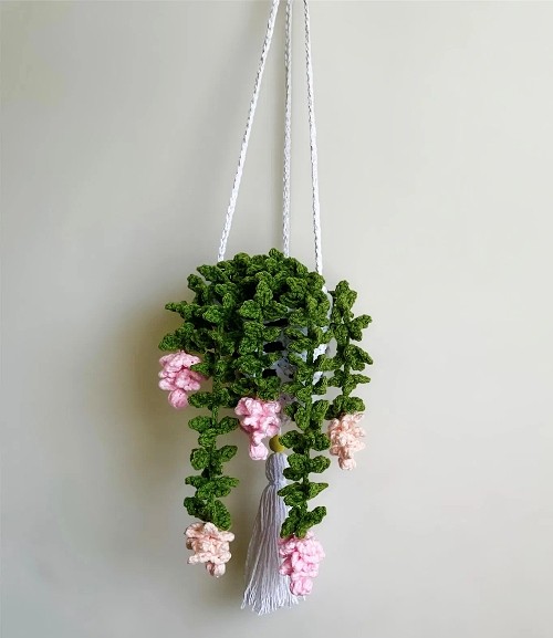 Crochet Hanging Vines with Flowers