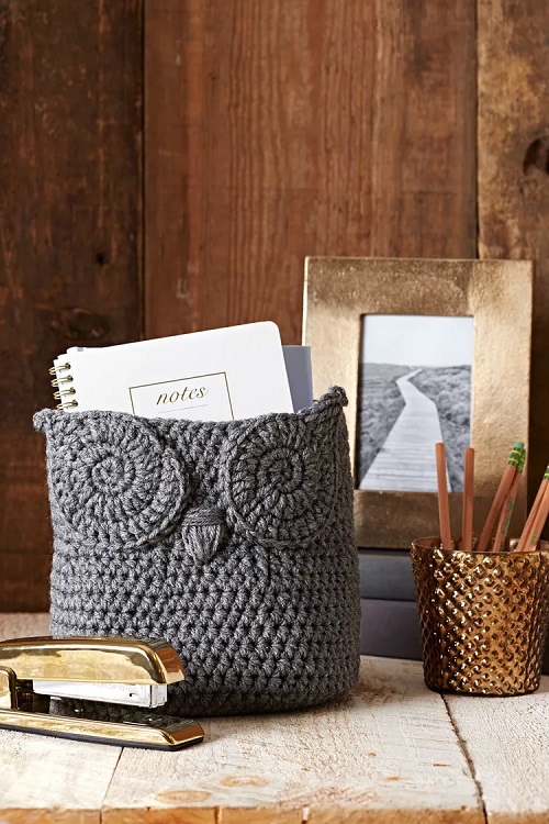 Crochet Owl Basket