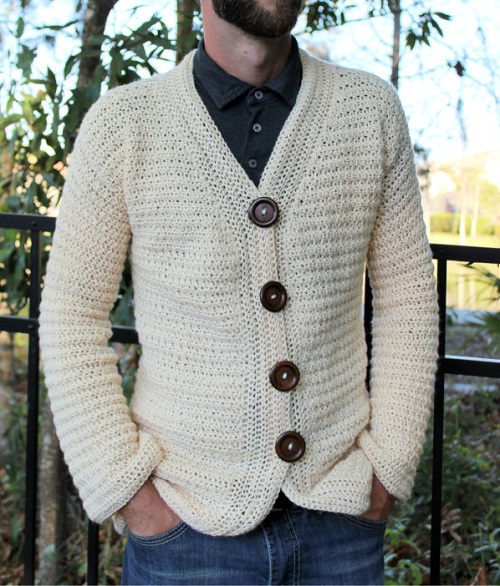 Dude Crochet Cardigan Pattern