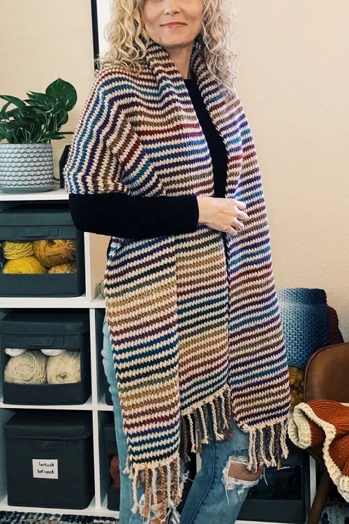 Blanket Scarf Free Crochet Patterns 3