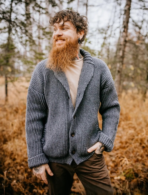 Men’s Shawl Collar Cardigan