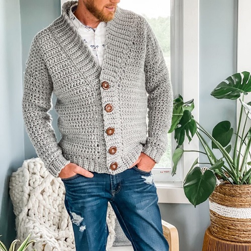 Crochet Cardigan For Men Free Patterns 1
