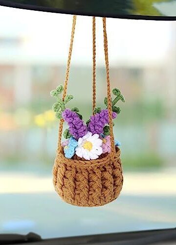 7 Crochet Hanging Flowers Free Patterns