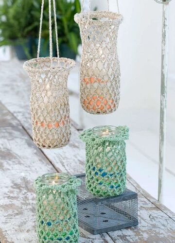 11 Candle Holder Free Crochet Patterns
