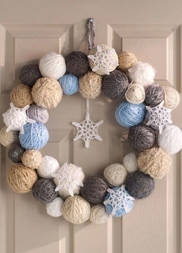 10 New Year Wreath Free Crochet Patterns
