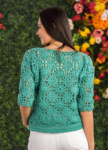 14 Crochet Floral Top Free Patterns