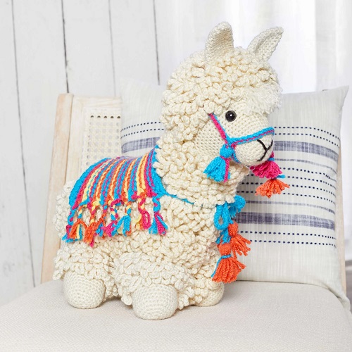LLAMA-NO-DRAMA PATTERN, RED HEART WITH LOVE