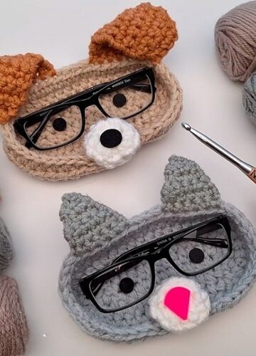 16 Crochet Animal Glass Holders Free Patterns