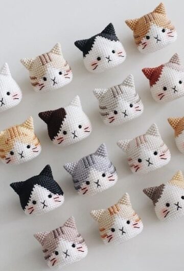 12 Mini Cats Free Crochet Patterns