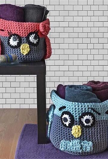 24 Crochet Animal Baskets Free Patterns