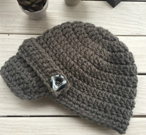 DIY Chunky Newsboy Hat