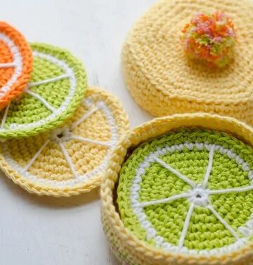 15 Coaster Holder Free Crochet Patterns
