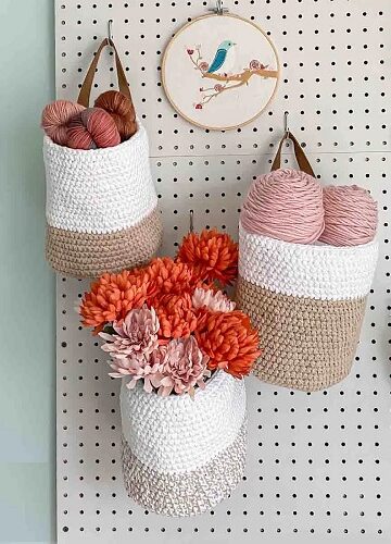 8 Crochet Storage Handler Free Patterns