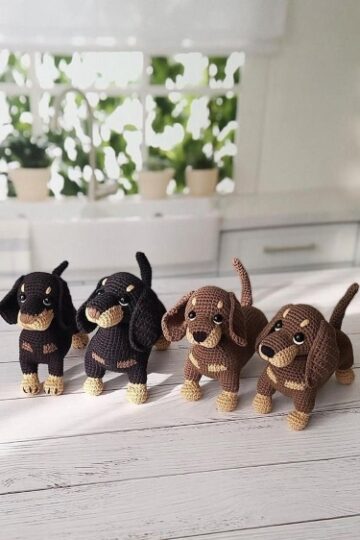 16 Crochet Stuffed Dog Free Patterns