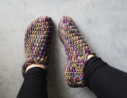 One Hour Crochet Slippers