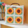 10 Crochet Sunflower Bags Free Patterns